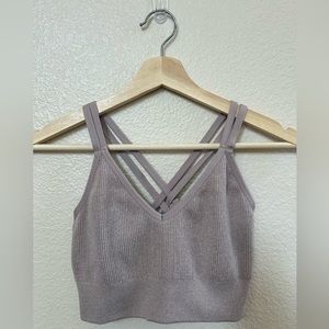 Oatmeal - Aerie Strappy Sports Bra